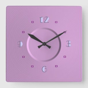 Pastel Pink with Blue Numerals> Girly Clocks