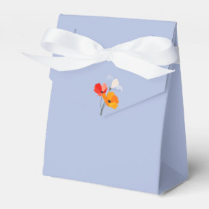 Pastel Pink with Bold Summer Poppies Favour Box