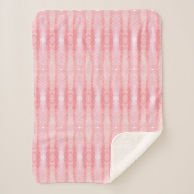 Pastel Pinks On White Sherpa Blanket (Front)