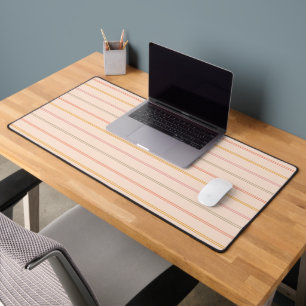 Pastel Pinstripes Desk Mat