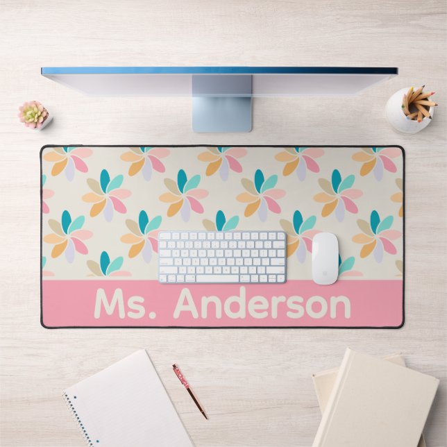 Pastel Pinwheel Personalised Desk Mat (Office 1)