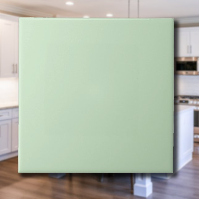 Pastel Pistachio Solid Colour | Classic | Elegant Ceramic Tile (Creator Uploaded)