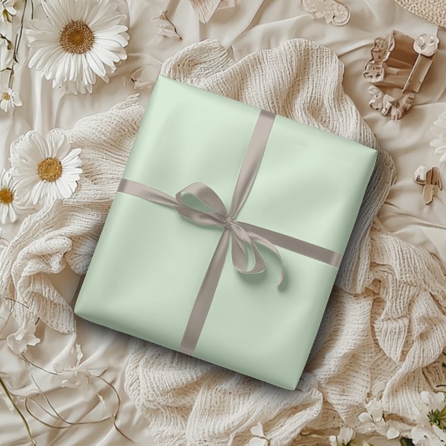 Pastel Pistachio Solid Colour | Classic | Elegant Wrapping Paper (Creator Uploaded)