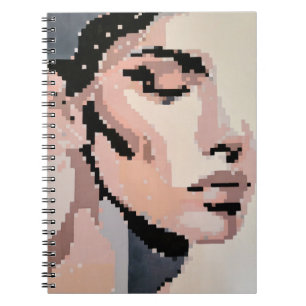 Pastel Pixel Portrait of Serenity Notebook