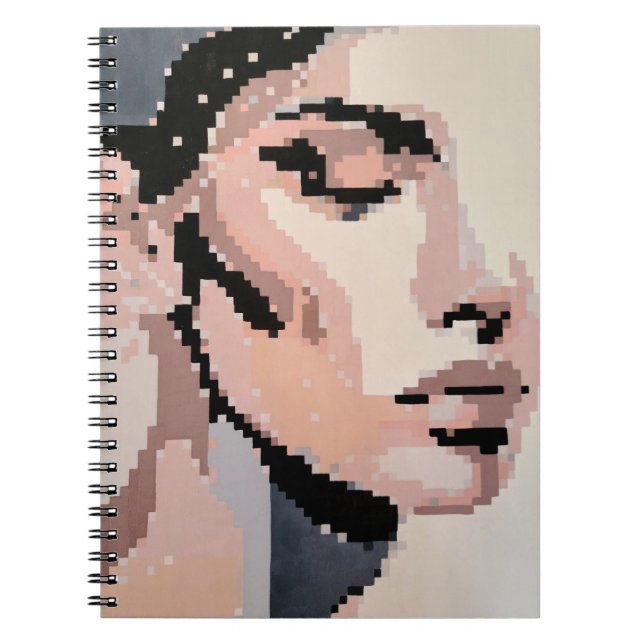 Pastel Pixel Portrait of Serenity Notebook (Front)