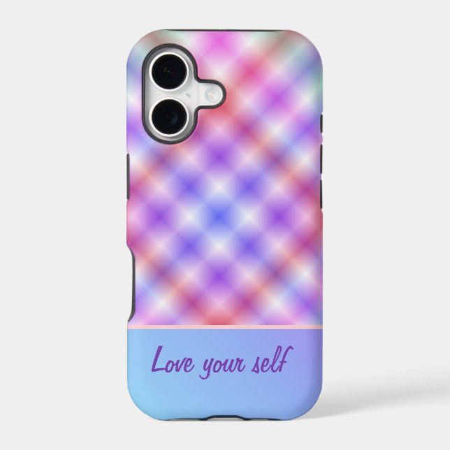 Pastel plaid abstract iPhone Case (Back)