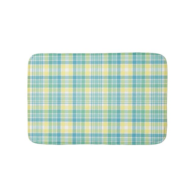 Pastel Plaid Bath Mat (Front)