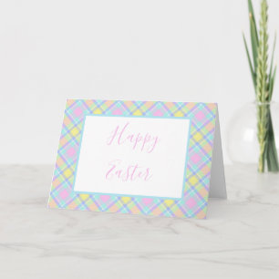 Pastel plaid card