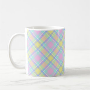 Pastel plaid  coffee mug