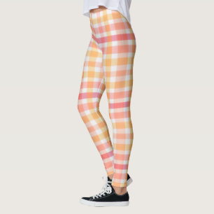 Pastel Plaid Design Leggings