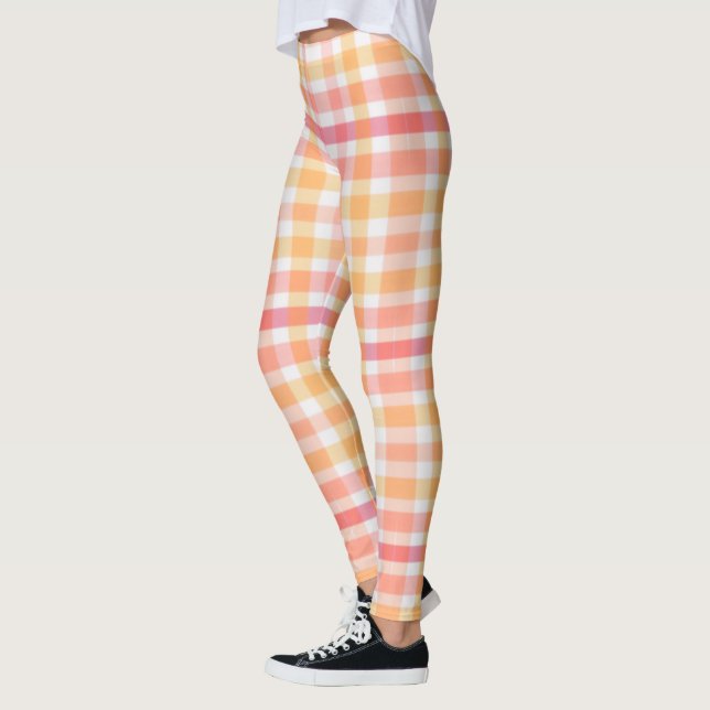 Pastel Plaid Design Leggings (Left)
