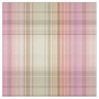 Pastel Plaid Fabric Easter Spring Yellow Pink