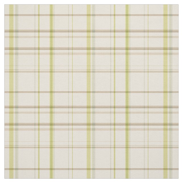 Pastel Plaid Fabric In Light Yellow Green White (Swatch)
