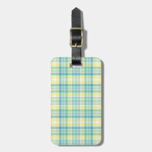 Pastel Plaid Luggage Tag