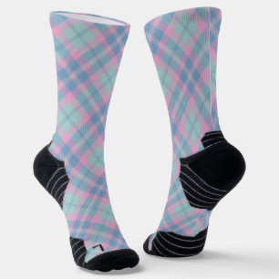 Pastel Plaid Mermaid-Colour Socks