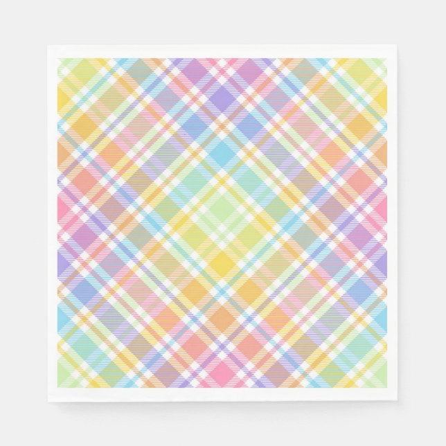 Pastel Plaid  Napkin (Front)