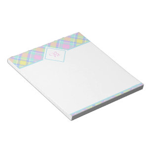 Pastel plaid notepad