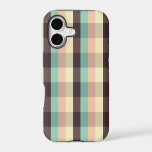 Pastel plaid pattern in horizontal stripes