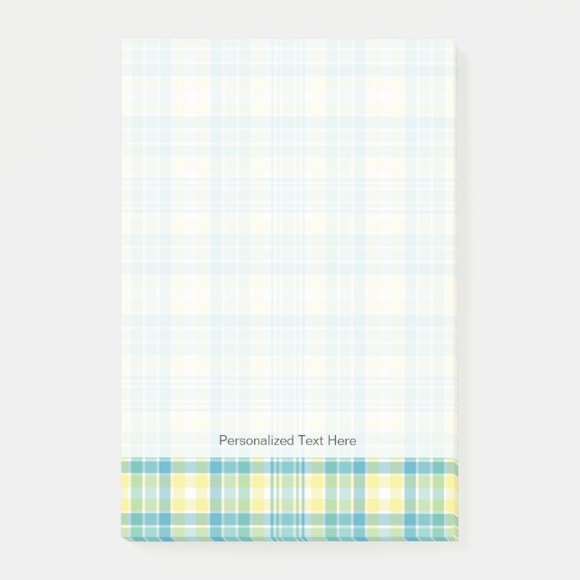 Pastel Plaid Post-it Notes (Front)