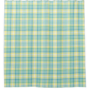 Pastel Plaid Shower Curtain