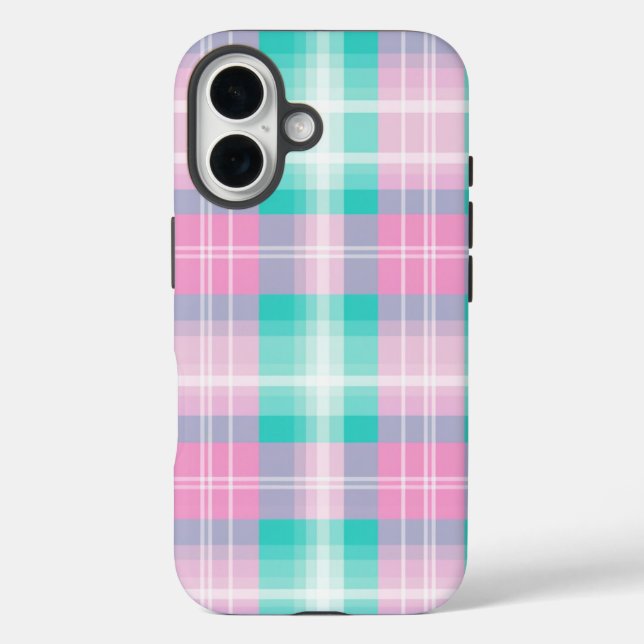 Pastel plaid spring colours pleasing Case-Mate iPhone case (Back)