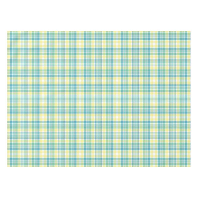 Pastel Plaid Tablecloth (Front (Horizontal))