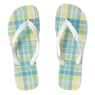 Pastel Plaid Thongs