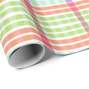 Pastel Plaid Wrapping Paper