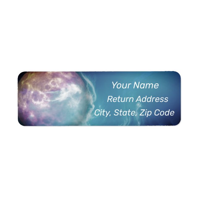 Pastel Planet Personalise Address Return Address Label (Front)