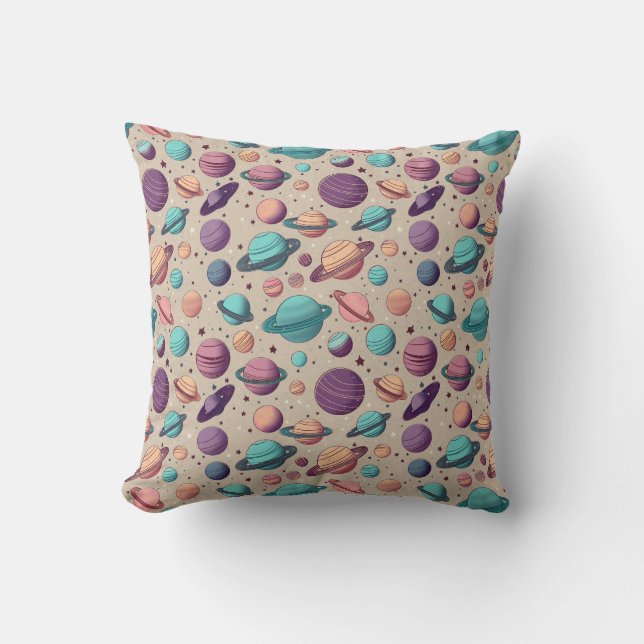 Pastel Planets Cushion (Front)