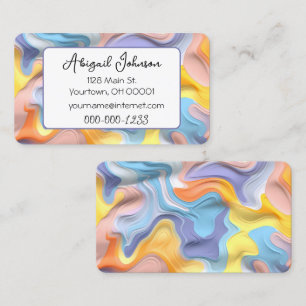 Pastel Plastic Fluid Abstract Business Card