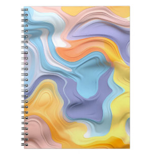Pastel Plastic Fluid Abstract Notebook