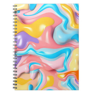 Pastel Plastic Fluid Abstract Notebook