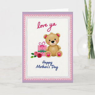 Pastel Plush Love Ya Card