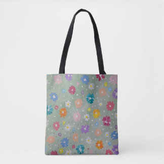 Pastel Poise Floral Tote Bag