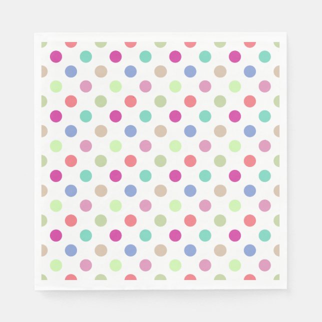 Pastel Polka Dot Napkin (Front)