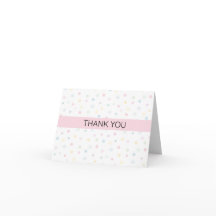 Pastel Polka Dot Thank You Card - Simple Thank You