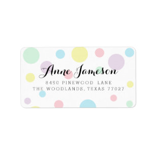Pastel Polka Dots Address Labels