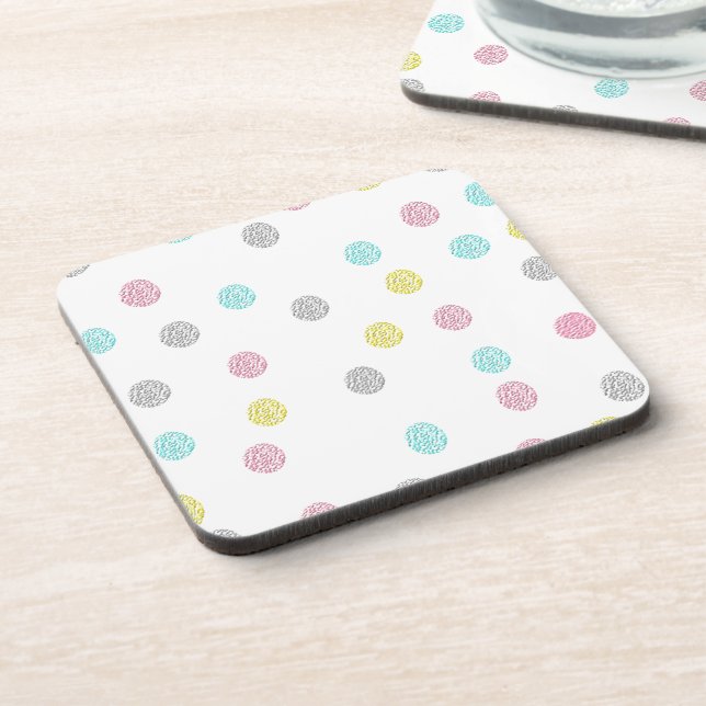 Pastel Polka Dots Coaster (Left Side)