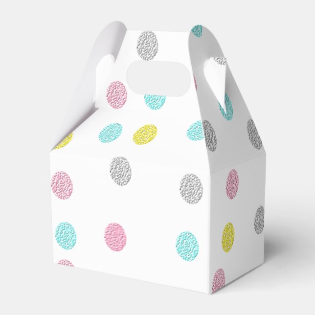 Pastel Polka Dots Favour Box (Back Side)