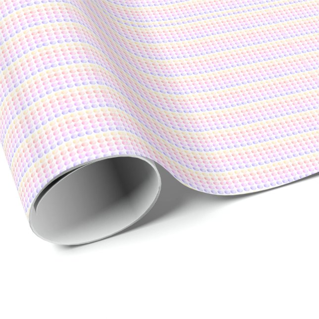 Pastel Polka Dots Glossy Wrapping Paper (Roll Corner)