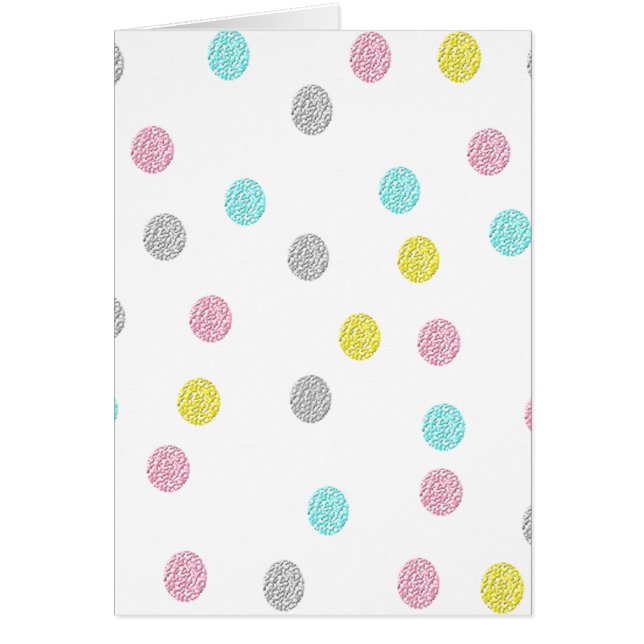 Pastel Polka Dots Greeting Card (Front)