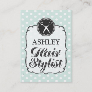 Pastel Polka Dots Hair Stylist Appointment Card