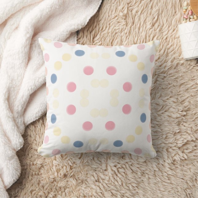 Pastel Polka Dots Pillow (Blanket)