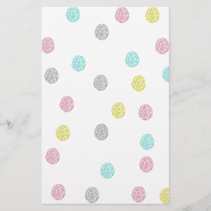Pastel Polka Dots Stationery