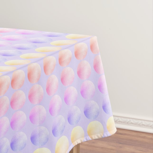 Pastel Polka Dots Tablecloth 60" x 84" (In Situ)