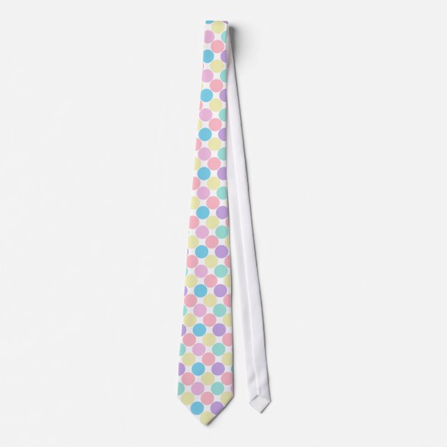 Pastel Polka Dots Tie (Front)