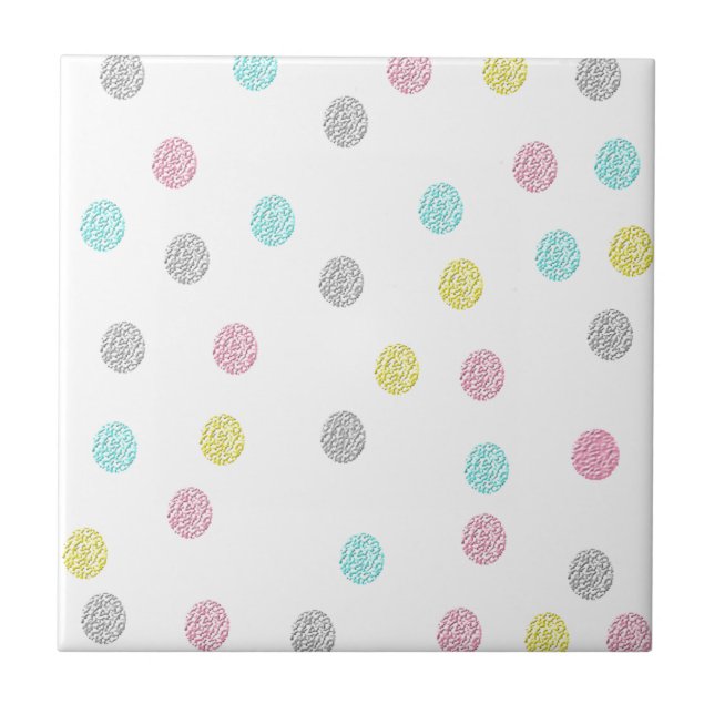Pastel Polka Dots Tile (Front)