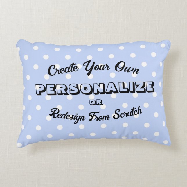 Pastel Polkadots Pattern - Periwinkle  Decorative Cushion (Front)