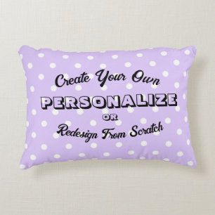 Pastel Polkadots Pattern - Purple Decorative Cushion